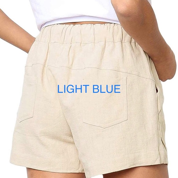 Light blue cotton shorts - Picture 9 of 13